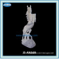Hand Carved Stone Outdoor White Horse Statue